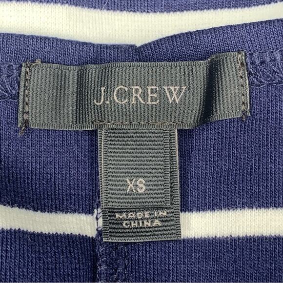J Crew Top Horizontal Stripes Blue/Cream Pullover Size XS Long Sleeve - Picture 7 of 9